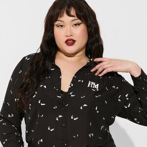 Disney Haunted Mansion Georgette Blouse Size 6 (30/32) Torrid